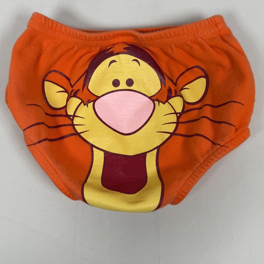 Disney Tigger Winnie the Pooh Orange Cotton Baby Bloomers Diaper Cover 0/3M